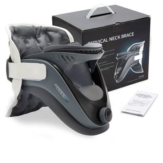 Cervical Neck Traction Device, 5 Airbag Support for Neck Pain Relief Neck Stretcher Air Pump Adjustable Neck Brace