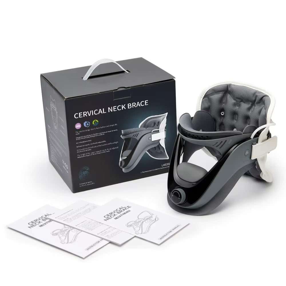 Cervical Neck Traction Device, 5 Airbag Support for Neck Pain Relief Neck Stretcher Air Pump Adjustable Neck Brace