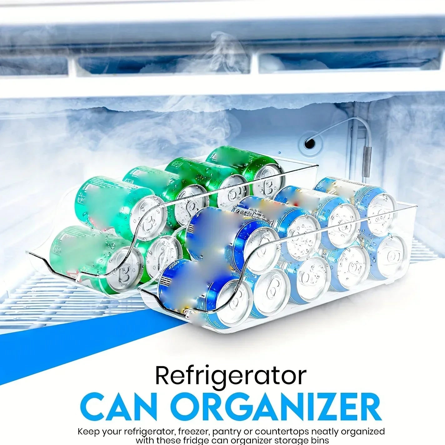 Nova Chill Stack — Fridge Organizer Bins & Soda Can Dispenser