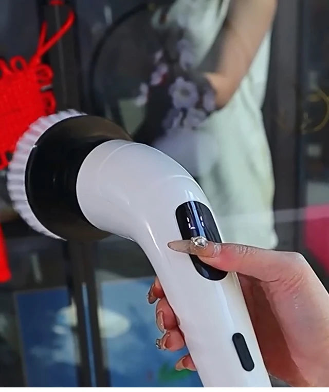 Nova Spin Pro — Cordless Electric Scrubber with 7 Brush Heads