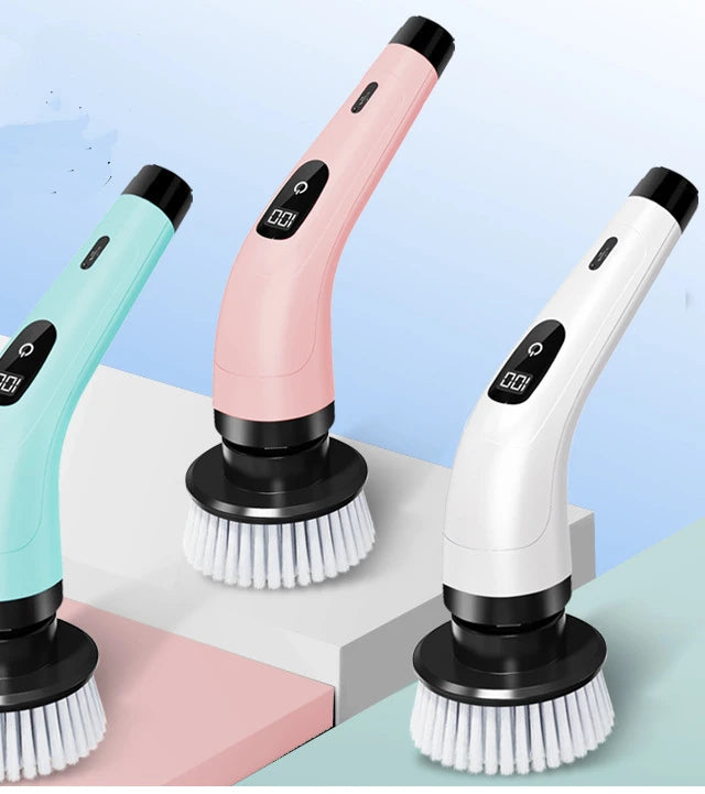 Nova Spin Pro — Cordless Electric Scrubber with 7 Brush Heads