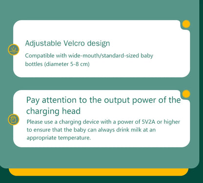 Baby Milk Warmer Baby Nursing Bottle Heater, Portable USB Bottle Warmer for Car, Outdoor Travel Accessories Outdoor Portable