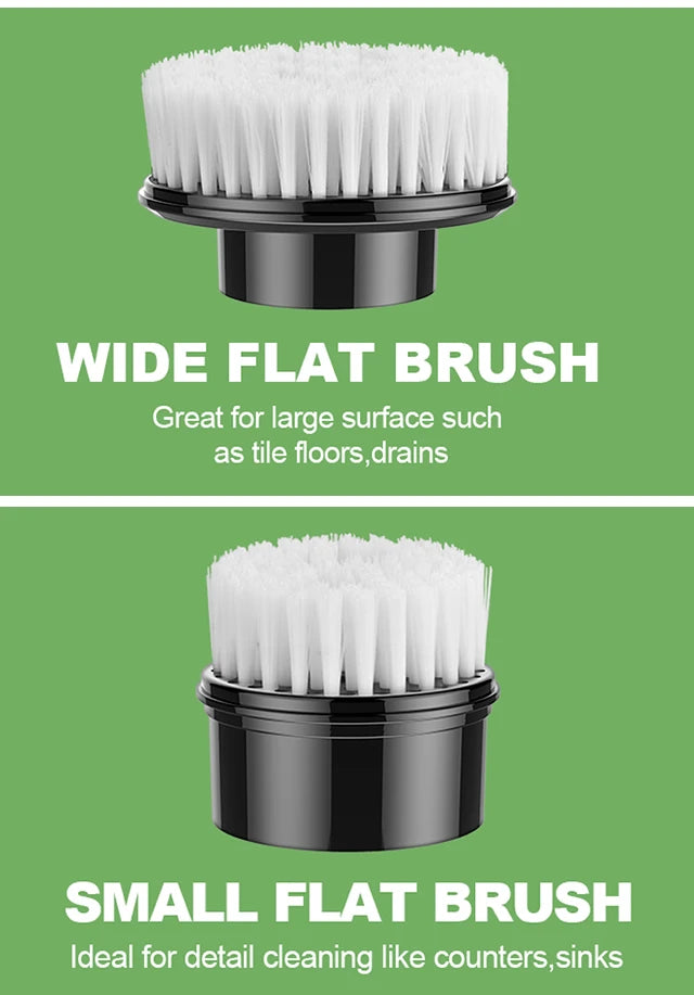Nova Spin Pro — Cordless Electric Scrubber with 7 Brush Heads
