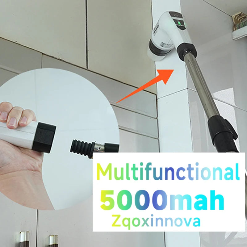 Nova Spin Pro — Cordless Electric Scrubber with 7 Brush Heads